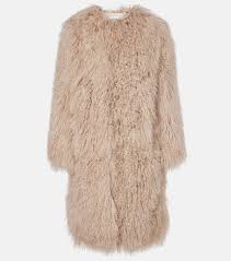 Shearling coat in beige - Yves Salomon | Mytheresa