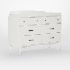 A tall headboard makes it more sophisticated and. West Elm Mid Century 6 Drawer Changing Table White Lazysuzy