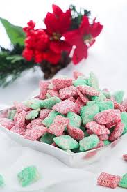 Put the cereal in a large bowl (you want to be able to mix in it later) and set it aside for now. Easy Christmas Puppy Chow Recipe