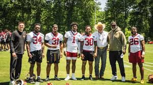PHOTOS | Riggins visits practice - Washington Commanders