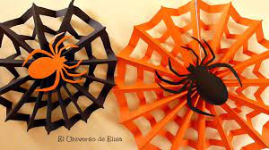 Como hacer adornos de halloween manualidades. Decoracion Para Halloween Dia De Los Muertos Tela De Arana Paper Spiderweb Halloween Decoration Youtube