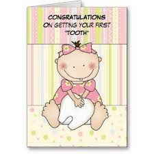 Baby S First Tooth Card Zazzle Com First Tooth Cards Custom Greeting Cards