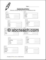 Showing top 8 worksheets in the category 2nd grade abc order. Third Letter Alphabetical Order Worksheet Short Words 1 5 Alphabetical Order Worksheets Abc Order Survival Kit For Teachers