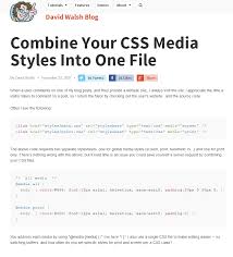 Combine Your Css Media Styles Into One File Css About Me Blog Media