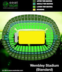 Detailed Wembley Arena Seating Plan Row Numbers Wembley