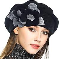 VIVISENCE Béret basque pour femme élégant bonnet d'hiver chaud et  confortable pour l'hiver et l'automne Bonnet tricoté épais Bonnet classique  pour femme, fabriqué dans l'UE, Noir, taille unique : Amazon.com.be: Mode