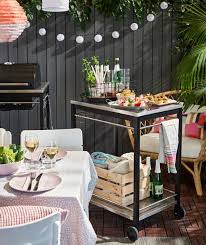 Serve Food On A Smart Utility Cart That S Easy To Move Around Such As Ikea Klasen Utility Cart In Stainless S Ikea Garten Servierwagen Gartenarbeit Im Februar