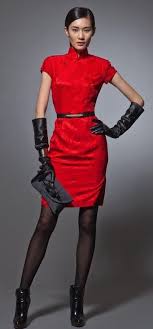 Shanghai Tang Beautiful Red Dresses Fashion Chinese New Year Outfit