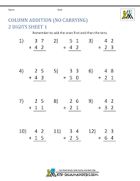 You will find here worksheets for addition, subtraction, place value, telling time and more. Math Addition Worksheets 1st Grade