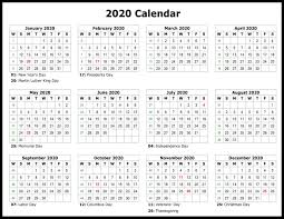 12 Printable Calendar 2020 In 2020 Free Printable Calendar Templates Printable Yearly Calendar Monthly Calendar Template