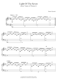 Print and download in pdf or midi house stark medley. Ramin Djawadi Light Of The Seven From Game Of Thrones Sheet Music Download Printable Pdf Classical Music Score For Easy Piano 252541