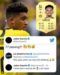 Fifa 20's future stars promo kicked off last friday, with 14 boosted wonderkids bursting on to the fut scene. Espn Uk On Twitter Jadon Sancho Was Not Happy About His New Fifa 20 Card