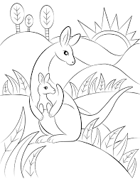 Select one of 1000 printable coloring pages of the category adult. Printable Kangaroo Coloring Page