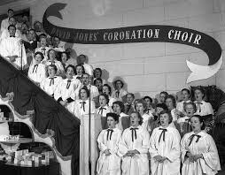 David Jones Coronation Choir Singing In The Elizabeth Street Store Sydney June 1953 Photographer Australian Photographic Agency David Jones Choir Sydney Australia