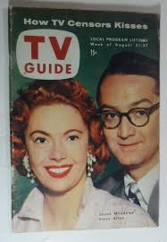 TV GUIDE AUG 21 1954 STEVE ALLEN JAYNE MEADOWS BEANY AND CECIL BOB CLAMPETT 