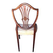 It influenced assyrian and greek. 19th Century Antique Inlaid Hepplewhite Shield Back Chair Aptdeco