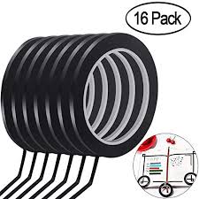 whiteboard graphic chart tape 16 rolls dry erase board grid marking tape thin black gridding graphic tape self adhesive art artist tape 3mm width