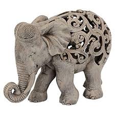 Design Toscano Anjan Der Elefant Indische Deko Jali Tierstatue 30 5 Cm Gotischer Stein Decoration Indienne Statue Decoration