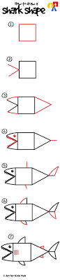 All you need is something to draw. How To Draw A Shark With Shapes Young Artists Art For Kids Hub Art For Kids Hub Kindergarten Art Lessons Art For Kids