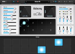 Performance controls and remix pads. Alchemy Mobile By Camel Audio Synth App