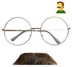 Ned Flanders Glasses and Moustache the Simpsons Large Framed - Etsy