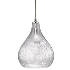 Large Seeded Glass Teardrop Pendant Clear Seeded Glass Pendant Seeded Glass Seeded Glass Pendant Light