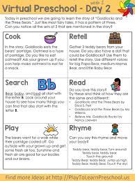 Virtual Preschool Week 2 Online Preschool Digital Learning Classroom Homeschool Learning