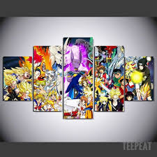 Anime Legends Painting 5 Piece Canvas Customized Canvas Art Wall Canvas Anime Canvas