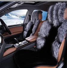 New 5pc Black Gray Universal Faux Fur Plush Car Seat Protector Cover Set Ebay Car Covers Car Seats Car Seat Cover Sets