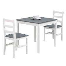 Though most dining room table sets come with a table and matching chairs, many variations of modern formal dining room sets are available at. Buy Mecor 3 Pc Wood Kitchen Dining Table Set Solid Wood Square Table With 2 Chairs For Kitchen Dining Room Furniture Grey Online In Germany B07yc5cj4y