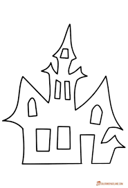House Coloring Pages Downloadable And Printable Images House Colouring Pages Halloween Haunted Houses Easy Haunted House