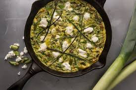 Frittata With Leeks Asparagus And Goat Cheese Recipe In 2020 Frittata Food Recipes Goat Cheese