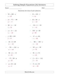Worksheets are given each formula below solve each equation for the, literal equations and formulas, work 2 2 solving equations in one variable, practice solving literal equations, solving multi step equations, unit 2. Solving Simple Linear Equations With Unknown Values Between 99 And 99 And Variables On The Left Or Right Side A