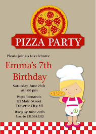 Pizza Party Birthday Invitation Pizza Party Invitations Pizza Party Pizza Party Birthday Invitations