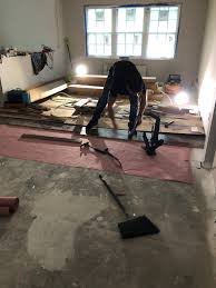 Hardwood Flooring Being Installed In Wilton Project Hardwood Floors Flooring Installation