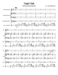 Download And Print In Pdf Or Midi Free Sheet Music For Take Five By The Dave Brubeck Quartet Arranged By Austin Wind Sheet Music Saxophone Quartet Dave Brubeck