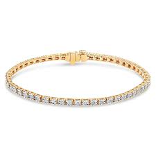 Designer anne sisteron 14kt rose gold diamond large open pear shaped earrings. 9ct Yellow Gold 1 00ct Diamond Tennis Bracelet