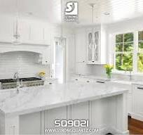 Artificial/Engineered Quartz Stone Slab Calacatta White for Kitchen Countertop/Island/Vanity Top/Surfaces
