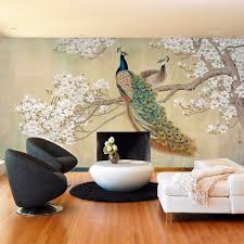 Beibehang Wallpaper 3d Photo Wallpaper 3d Living Room Bedroom Tv Background Bird Peacock Magnol Modern Furniture Living Room Wallpaper Living Room Living Decor