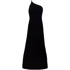 90s Giorgio Armani Black Silk Asymetrical Dress Armani Black Armani Dress Asymmetrical Neckline Dress
