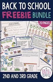 Back To School Ready A Freebie Bundle A Grace Filled Classroom Third Grade Math Activities Third Grade Homeschool First Day Of School Activities