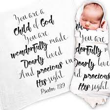 Our beautiful embroidered designs personalize them making them treasured keepsakes for years to come. Child Of God Baby Swaddle Blanket God Baby Christian Baby Gifts Baby Swaddle