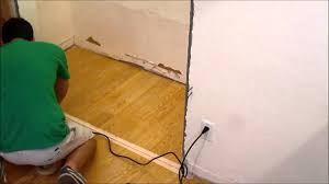 This floor cutter can cut a variety of materials such as laminate flooring, fiber cement board, engineered wood, and vinyl how can i cut laminate flooring without a saw? Diy Removing A Section Of Laminate Flooring With A Multi Tool Youtube