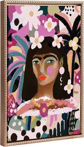 Amazon.com: Kate and Laurel Sylvie Beaded Reba Vintage Framed Canvas Wall  Art by Inkheart Designs, 18x24 Gold, Modern Colorful Female Portrait Wall  Decor: Posters & Prints