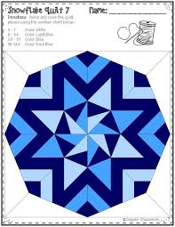 no prep snowflake quilts color by code for multiplication