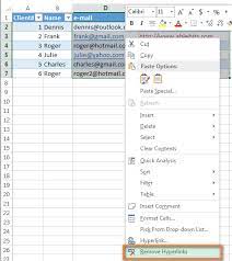You can remove a hyperlink from a single address, remove many links at once, turn automatic hyperlinks off, and turn off the requirement to press ctrl to follow a hyperlink. How Remove Multiple Hyperlinks From Excel Worksheets At A Time