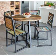 Urban Chic Reclaimed Furniture Round Dining Table Sale Dining Furniture Sets Round Dining Table Dining Chair Set