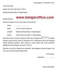 Contoh Surat Izin Tidak Masuk Sekolah Karena Acara Keluarga Sekolah Masuk Sekolah Surat