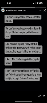 Shes so real for this. Eminem is corny asf. : razealiabanks