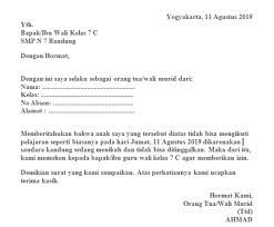 Lalu bagaima cara membuat surat izin sakit yang baik dan benar? 10 Contoh Surat Izin Tidak Masuk Sekolah Yang Benar Paling Lengkap
